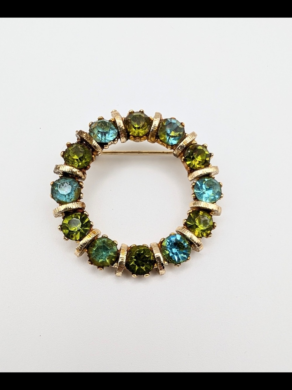 Vintage 1950s Crystal Brooch Earrings Set - Picture 6 of 7